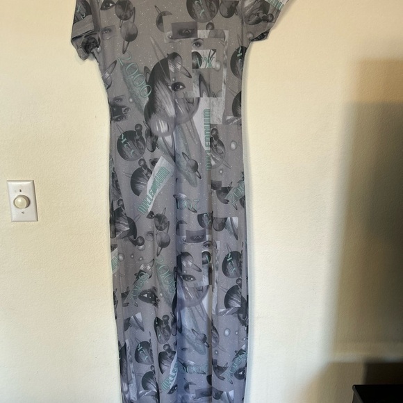 Millennium/2000's all over print Y2K mesh maxi dress - Picture 2 of 10